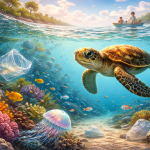 Samudra Biru dan Penyu yang Mengira Plastik Adalah Bulan