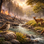 Hutan Senja dan Burung yang Tidak Bisa Terbang Tinggi