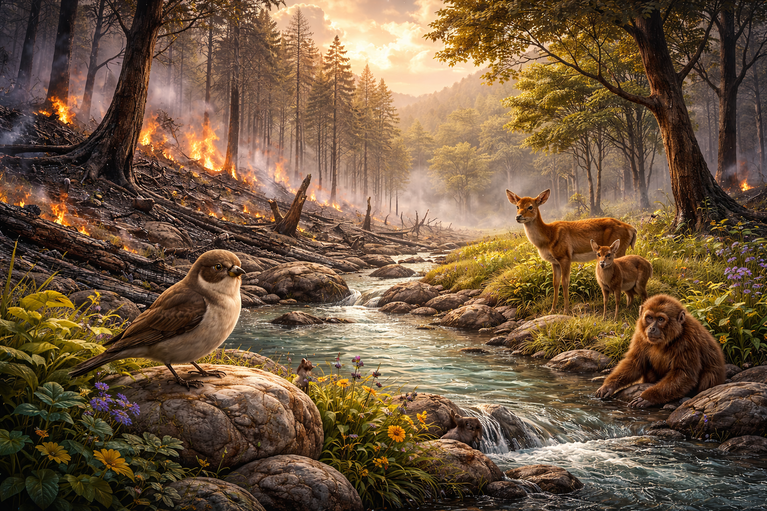 Hutan Senja dan Burung yang Tidak Bisa Terbang Tinggi