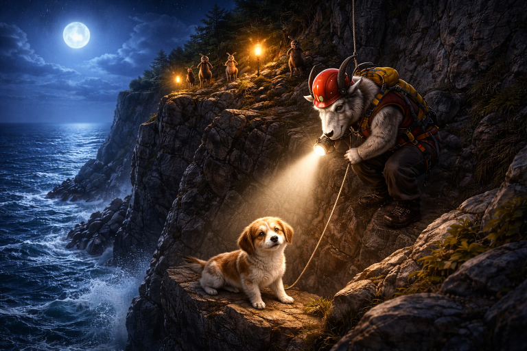 Nori di Ledge Tipis dan Tangga Angin