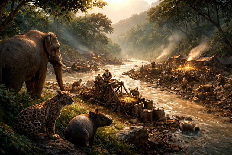 Debu Emas di Sungai Puspa dan Pasukan Akar