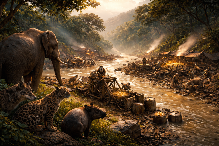 Sungai Puspa, Debu Emas, dan Pasukan Akar yang Tak Mau Dibeli