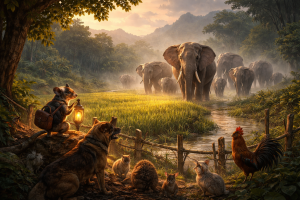 Kerajaan Pagar Angin dan Arak-arakan Gajah dari Utara