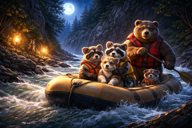 Sungai yang Suka Menipu dan Perahu Daun Para Penolong